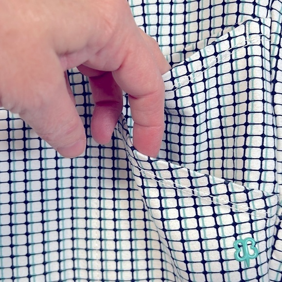 BETABRAND Journey Cream Teal Green Black Plaid Skinny Pull On Ankle Pant Size LP - Picture 5 of 6